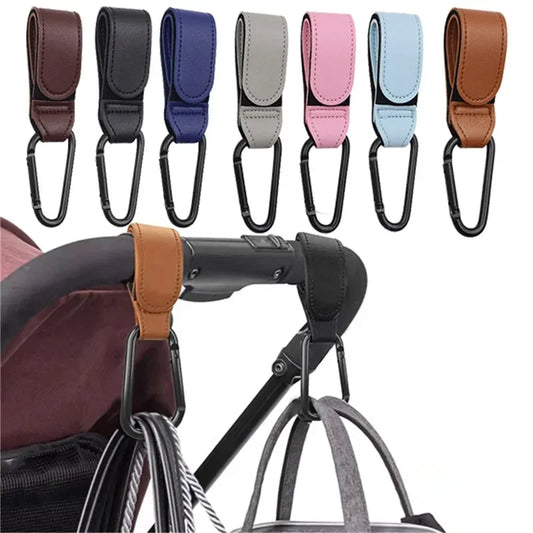 Leather Baby Stroller Hooks