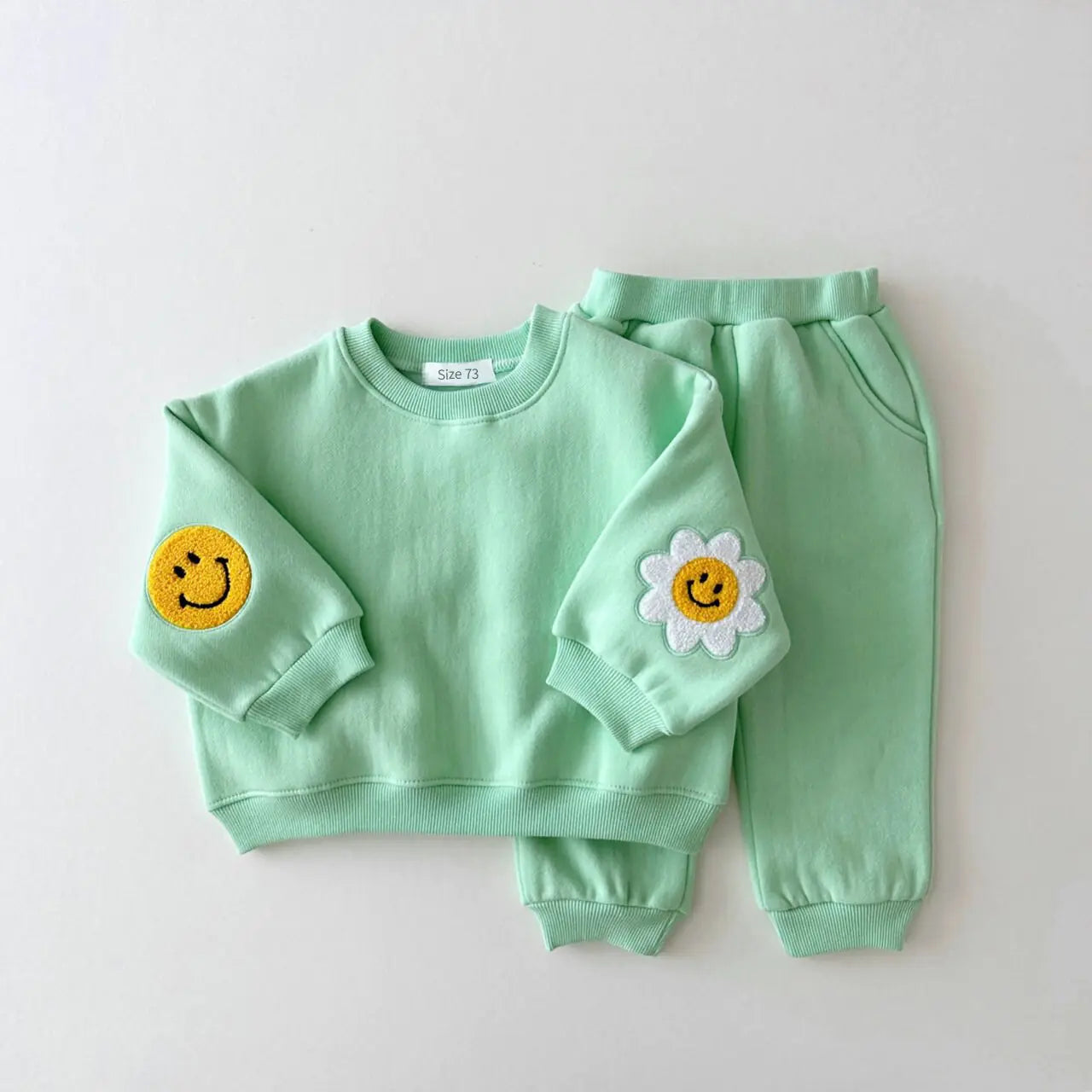 Smiley Sunflower Warm Baby Clothes Set