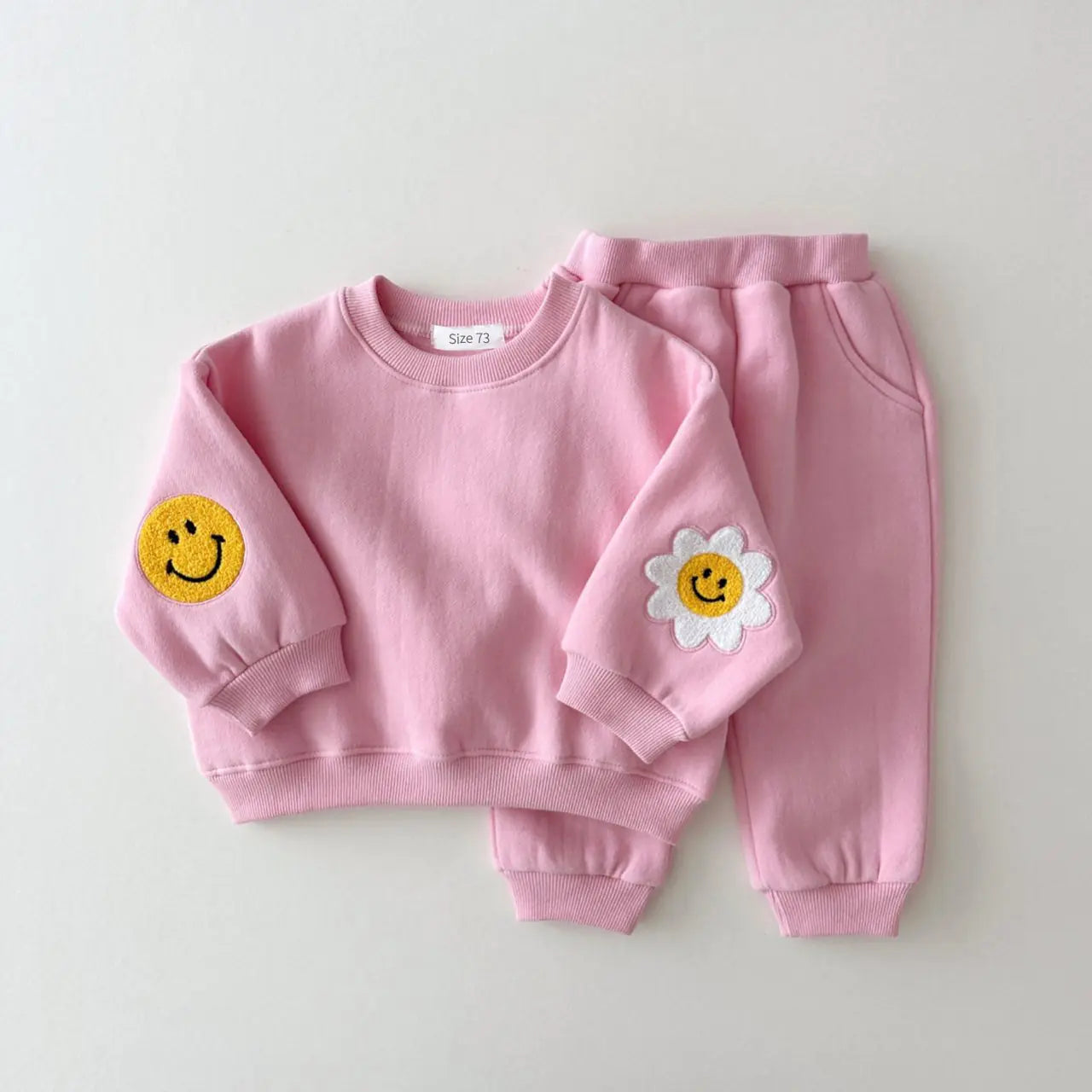 Smiley Sunflower Warm Baby Clothes Set